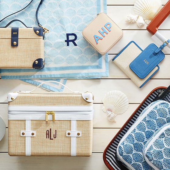Montauk Raffia Cosmetics Case