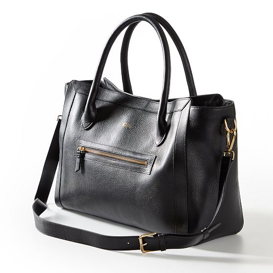Zoe Leather Work Tote