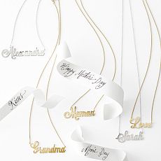 Sarah Chloe Ava Script Necklace