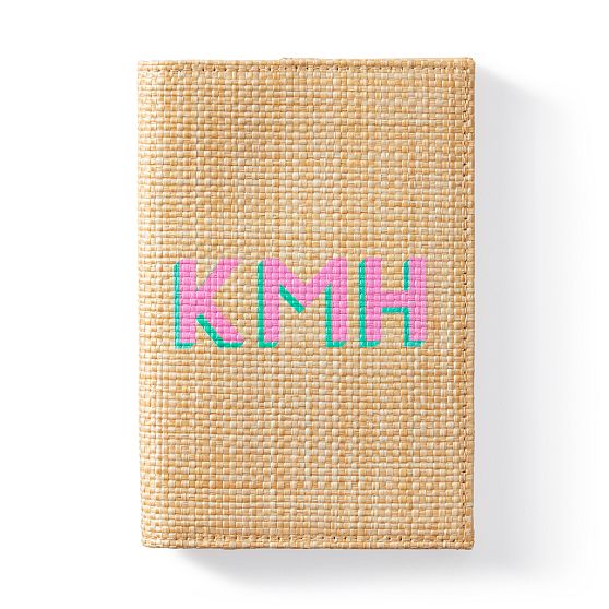 Raffia Passport Case and Luggage Tag