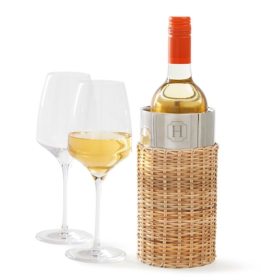 Silver and Wicker Wine Chiller