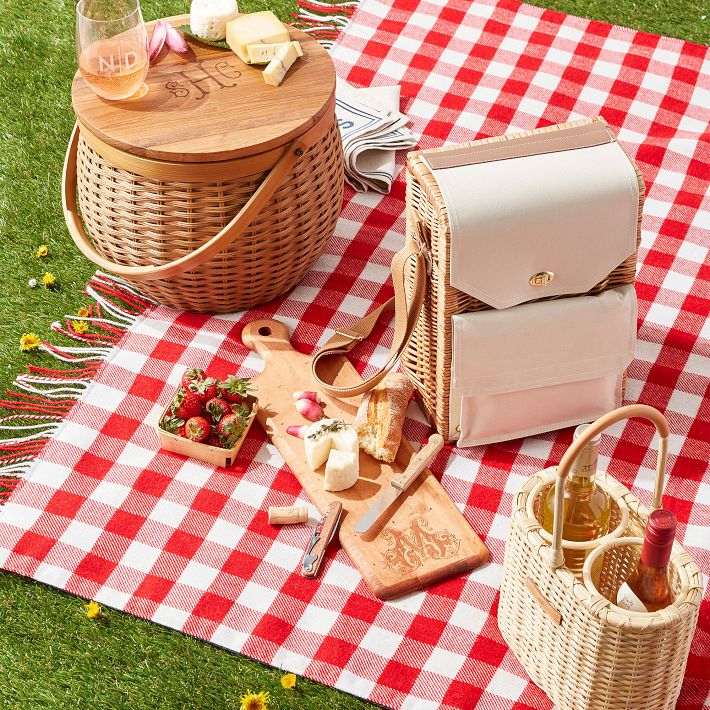 Round Wicker Picnic Basket