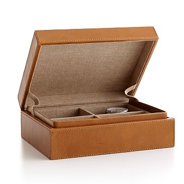 Rustic Leather Jewelry Box