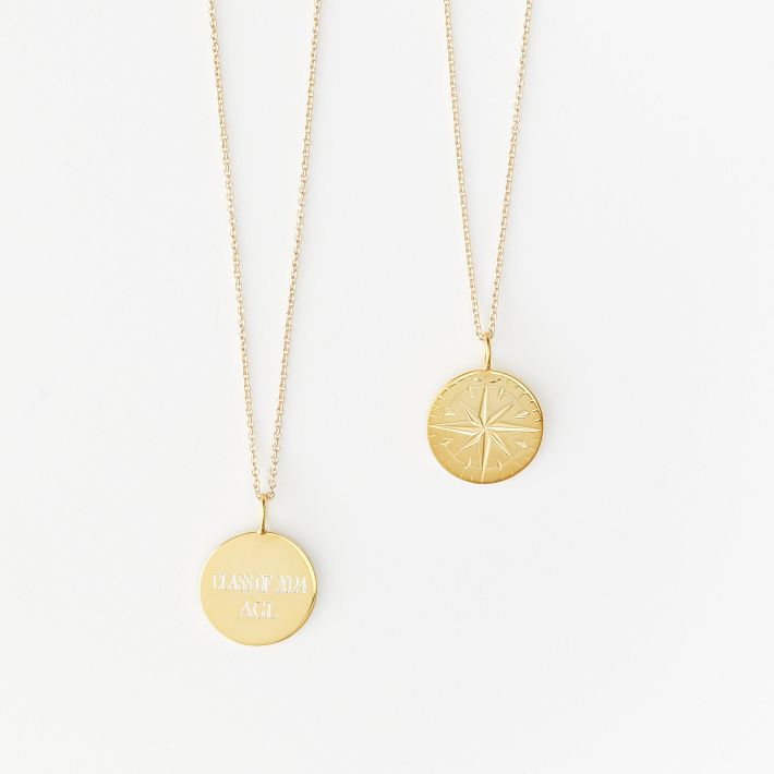 Sarah Chloe Gold Compass Necklace