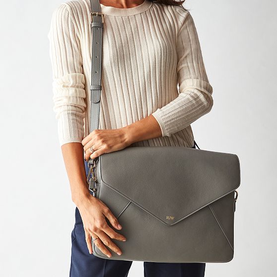 Zoe Leather Laptop Crossbody
