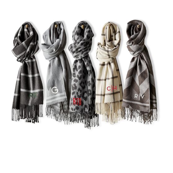 Chevron Print Blanket Scarf
