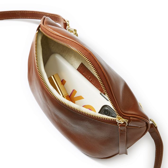 chrome Tanning real leather sling bag