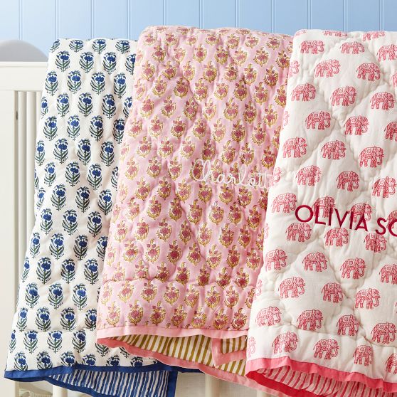 Block Print Quilted Blanket