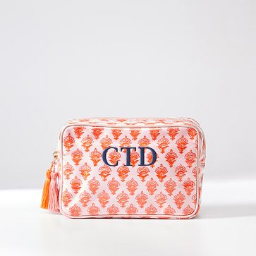 Clear Coated Travel Cosmetic Pouch