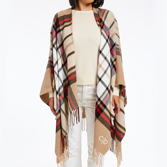 Italian Plaid Poncho