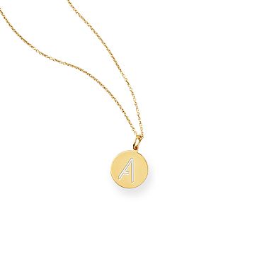Sarah Chloe Single Initial Disc Necklace