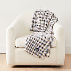 Houndstooth Plaid Throw Blanket
