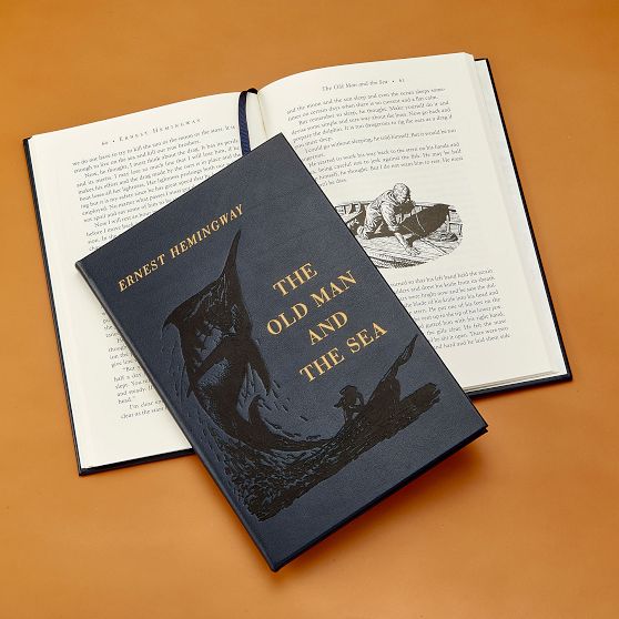 Leather Bound &quot;Old Man and The Sea&quot; Book