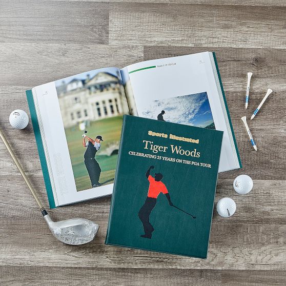 Leather Bound &quot;Tiger Woods&quot; Book