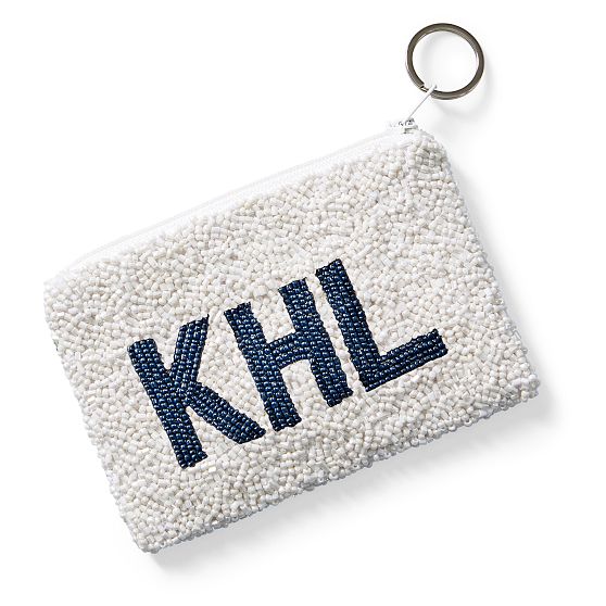 Ski Beaded Zip Pouch