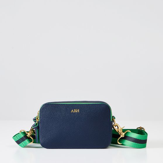Sophie Double Zip Leather Crossbody Bag