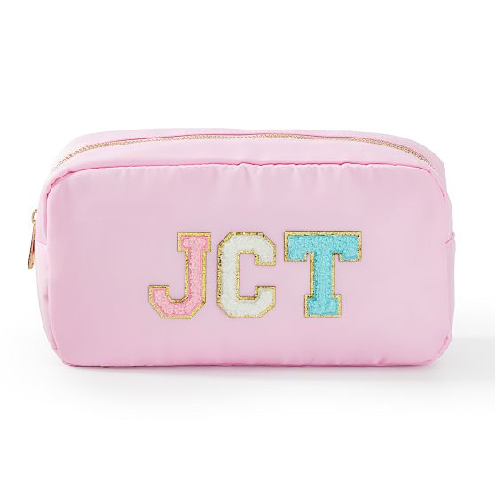 Monogrammed Patch Travel Pouch