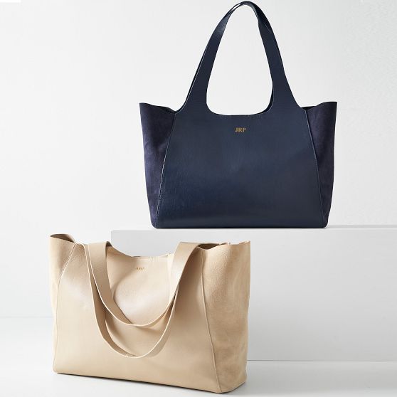 Sutton Everyday Leather and Suede Tote