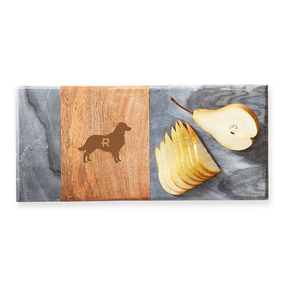 Wood and Marble Rectangle Cheese Board