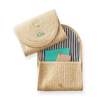 Palm Leaf Envelope Clutch