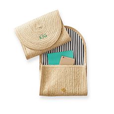 Palm Leaf Envelope Clutch