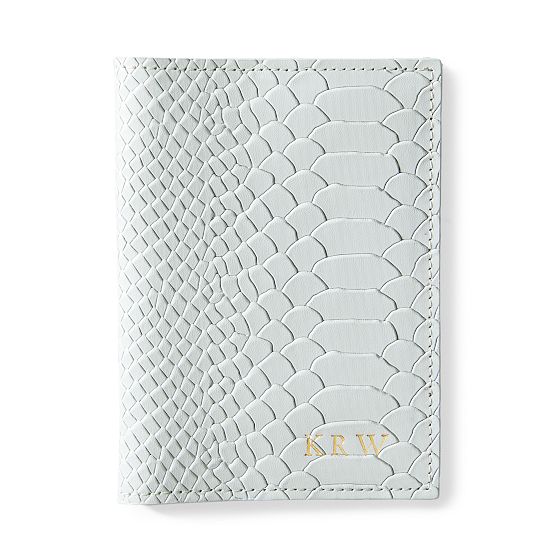 Embossed Leather Passport Case