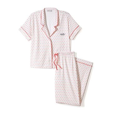 Hearts Short Sleeve Pajama Set