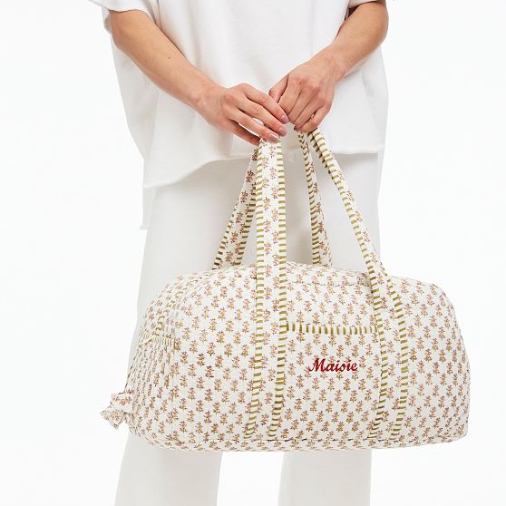 Block Print Duffle Bag