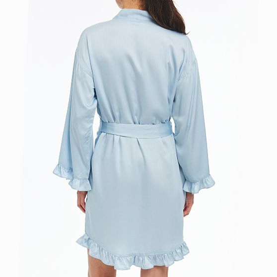 Ruffle Sateen Robe