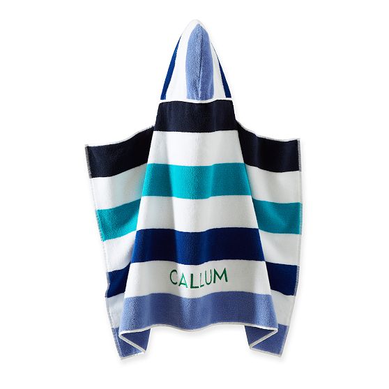 Multi Stripe Kids Hooded Beach Towel