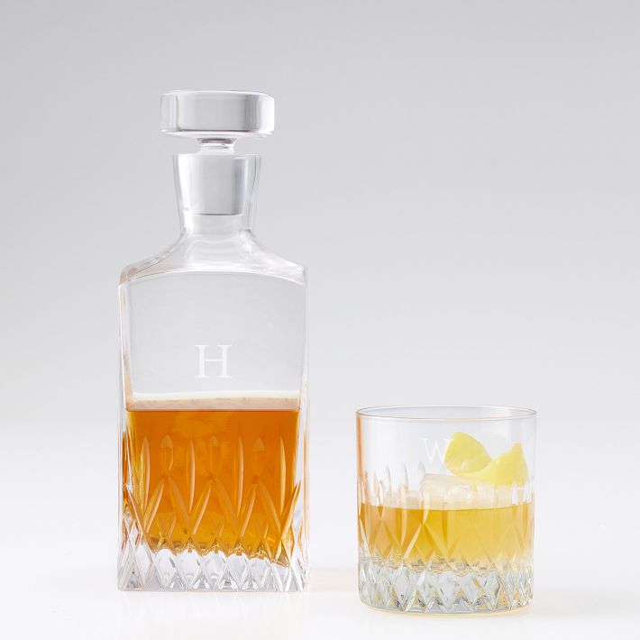 Classic Etched Whiskey Decanter