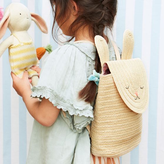 Raffia Bunny Backpack