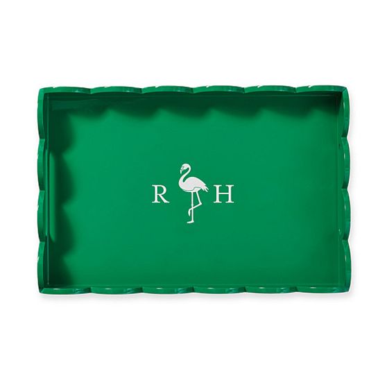 Scalloped Lacquer Serving Tray