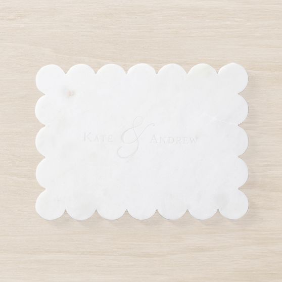 Scalloped Marble Cheese Board