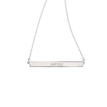 Sterling Silver Bar Necklace