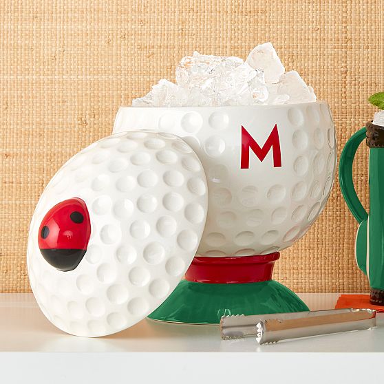 Golf Ball Ceramic Ice Bucket