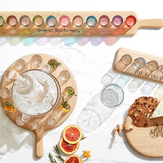Oak Shot Paddle Set of 12