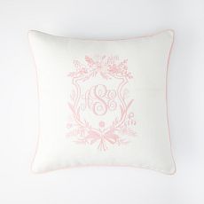 Bespoke Embroidered Crest Pillow Cover