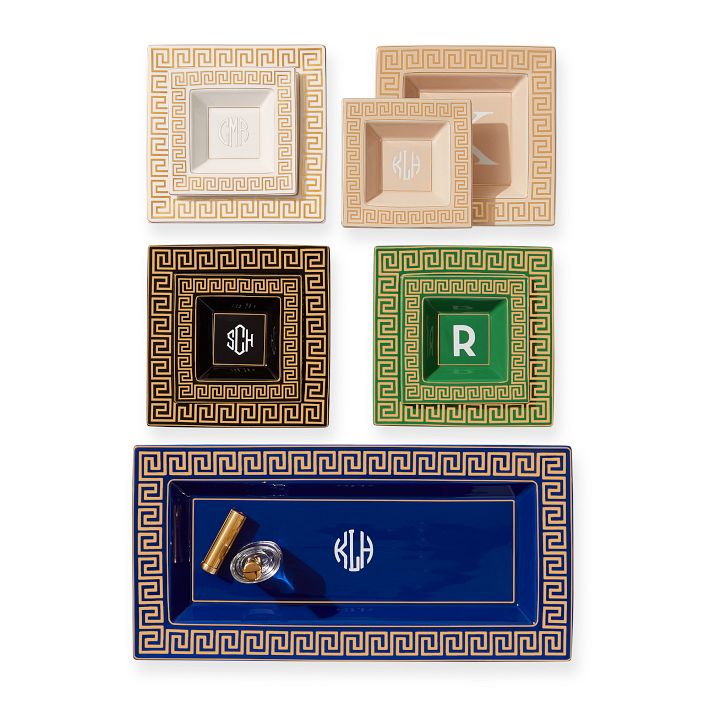 Greek Key Ceramic Catchall