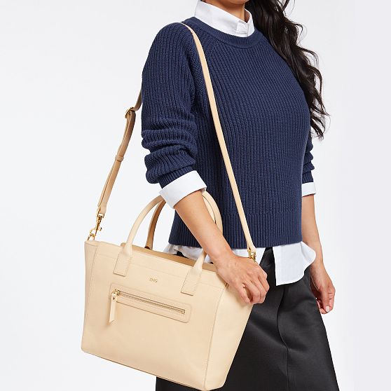 Hayden Leather Zip-Top Tote
