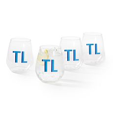 Stackable Acrylic Stemless Wine Glasses, Set of 4