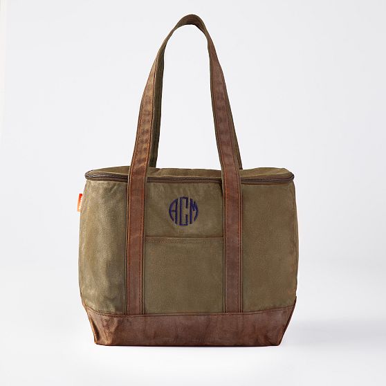 Waxed Canvas Cooler Tote