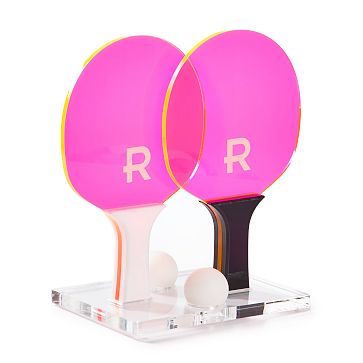 Acrylic Ping Pong Paddle Set