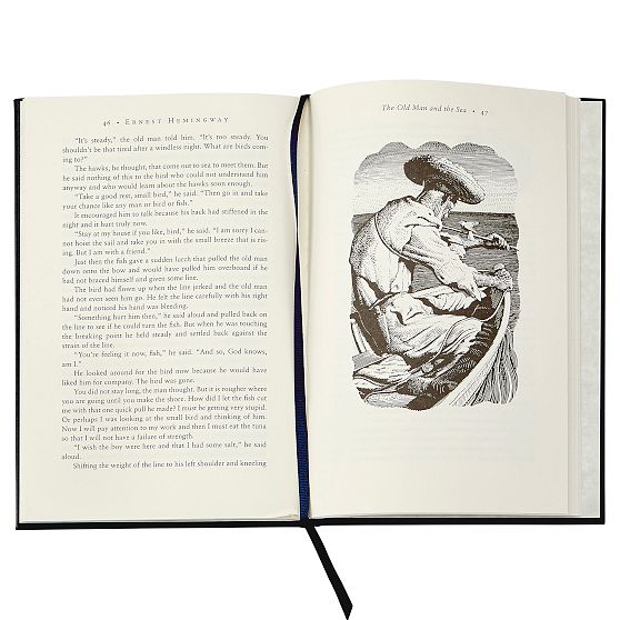Leather Bound &quot;Old Man and The Sea&quot; Book