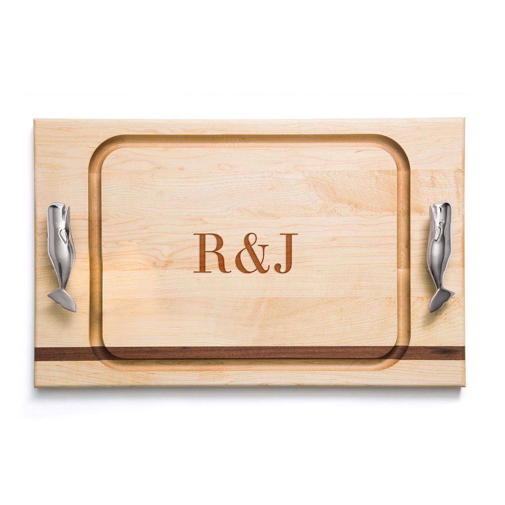 Customize Your Cutting Board, Large, Whale, Monogrammed