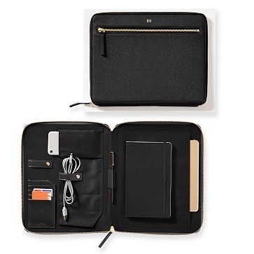 Men's Tech Folio, Black, Solid