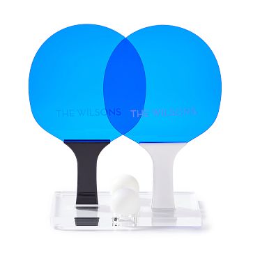 Acrylic Ping Pong Paddle Set, Blue