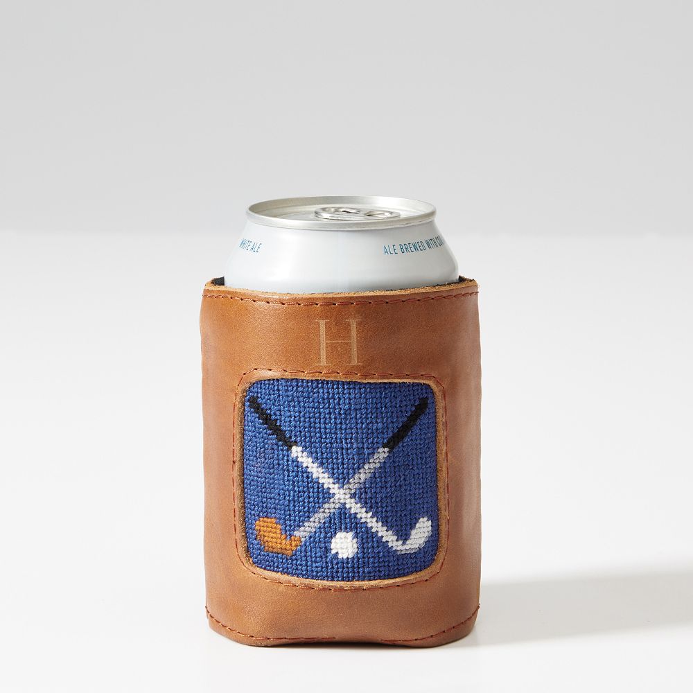 Smathers & Branson Needlepoint Can Cooler - Crossed Club