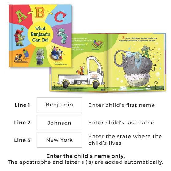 "ABC What I Can Be" Personalized Children's Book