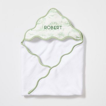 Kids Scalloped Hooded Bath Towel​, Dinosaur